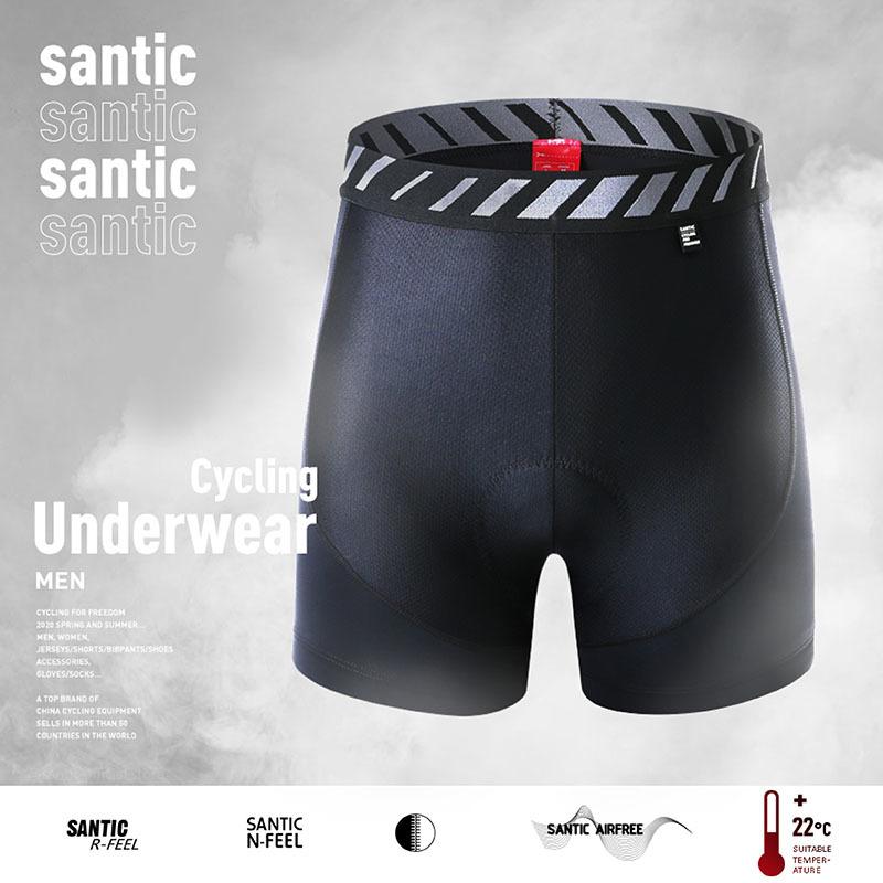 

Santic Men' Bike Shorts Coolmax 4D Padd Shockproof Cycling Shorts Road Bike Pro Bicycle Anti-pilling Underwear