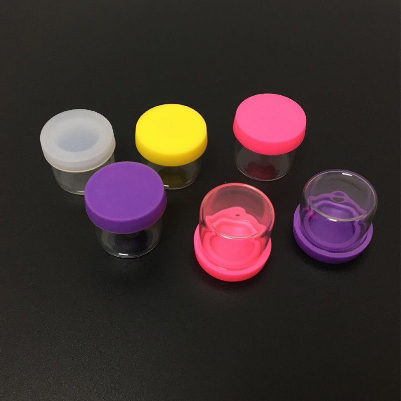 

6 Ml Non Stick Glass Wax Dab Container With Silicone Lid Glass Bottle Concentrate Jar Thick Oil Container Vs 5ml Glass Jar