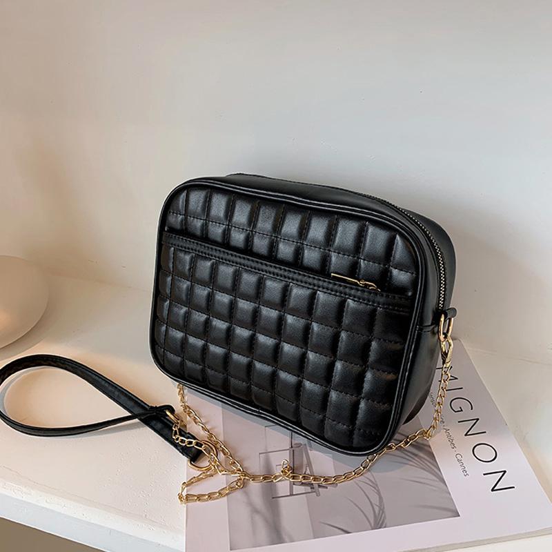 

Evening Bags 2021 Square Crossbody For Women Fashion Plaid Shoulder Bag Designer Handbags Chain Messenger Cross Body