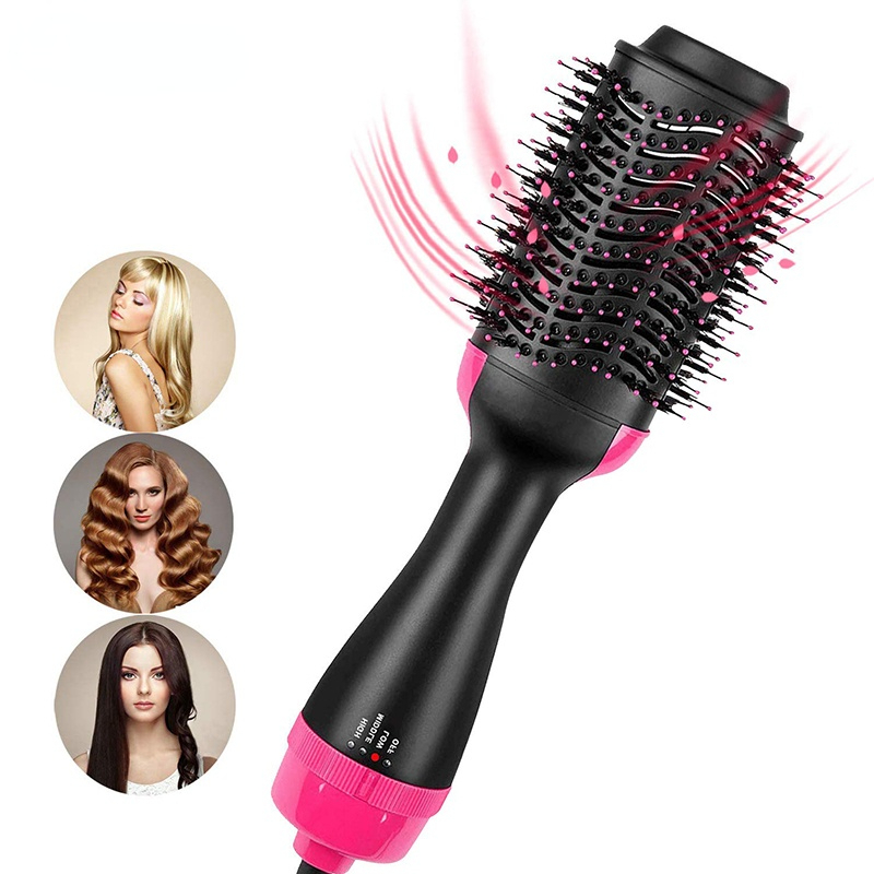 

Air Brush Styler and Dryer 2 in 1 Professional Hair Dryer Volumizer One Step Hair Straightener Curler Electric Anion Blow 220221