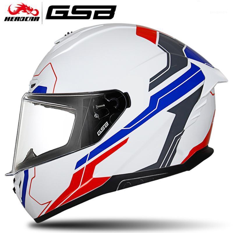 

GSB Helmet Motorcycle Full Face Cascos Para Moto ABS Material Motorbike Motocross Casco Motorcycle Helmet With Removeable Linner1, S-361 a17