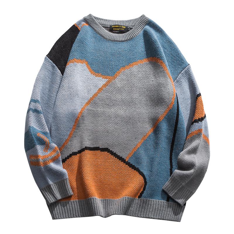 

Pullover Winter Top Men Sweater Blouse Fashion Big Size Mens Clothes Free Shipping Vetement Homme Harajuku Sweater 2021 EA60MY, Purple