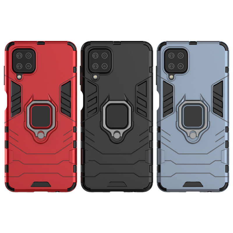 

Phone Cover Stand Cases For Samsung Galaxy A12 5G Case Shockproof Kickstand Ring Case GalaxyA12 5g Back Cover Caso, Blue