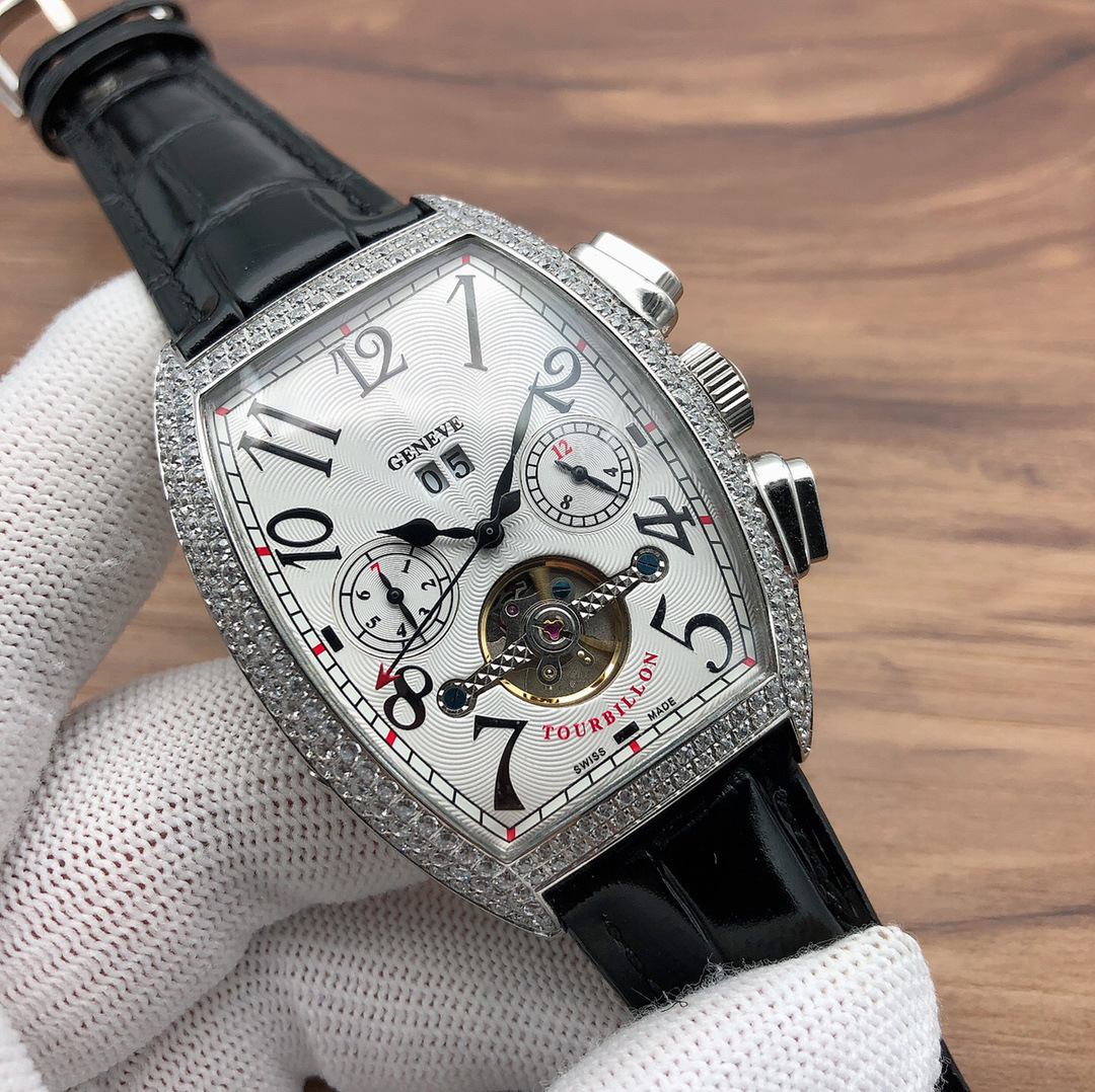 

Pointer Chinese mechanical automatic pin button moon double leisure through bottom men's Watch, Black