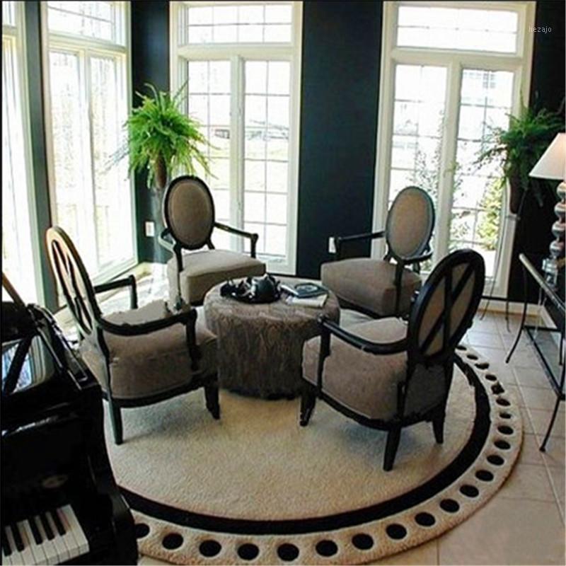 

manual acrylic Round carpet rug gray living room sofa rugs bed bedroom fashion custom rug fitting room mat customizable1