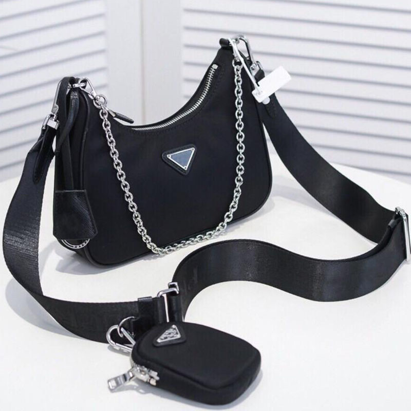 

Fashion 2022 Bags Nylon Woman Bag Luxurys Designers Lady Womens Crossbody Tote Hobo Shoulder Purses Handbags Wallet Backpak, Black