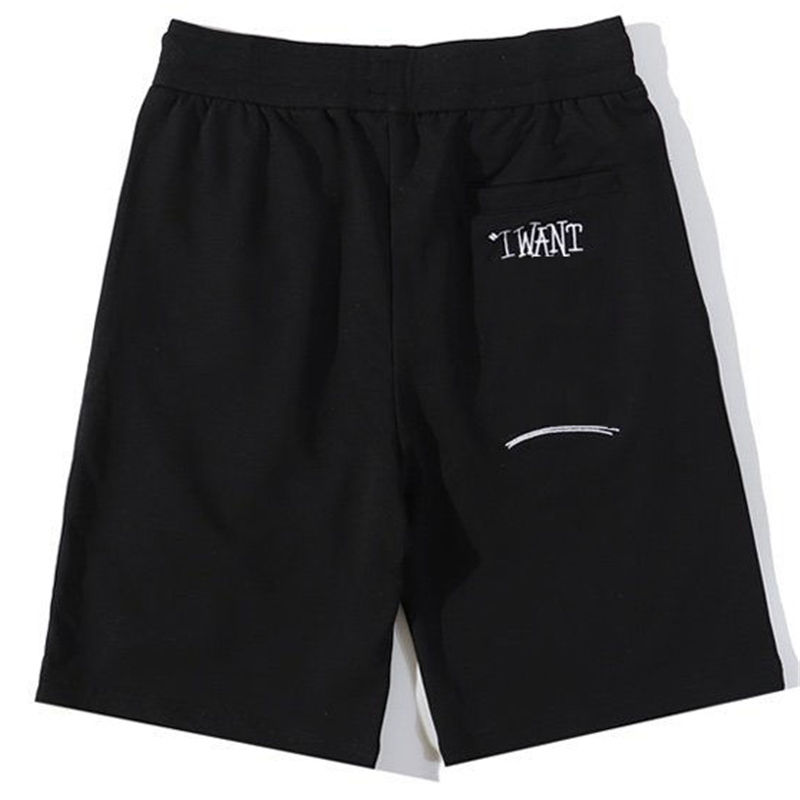 

Fashion Mens Shorts Pants 2020 Top Quality Super Soft Casual Joggings Men Shorts 20ss Men Women Jogger Hip Hop Art Signature Pant, White