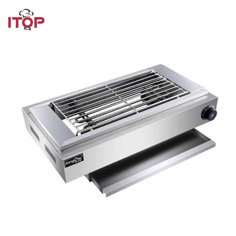 

ITOP 2500W Electric BBQ Grills Stainless Steel Smokeless Barbecue Grills Machine Single/Doudle Temperature Control1