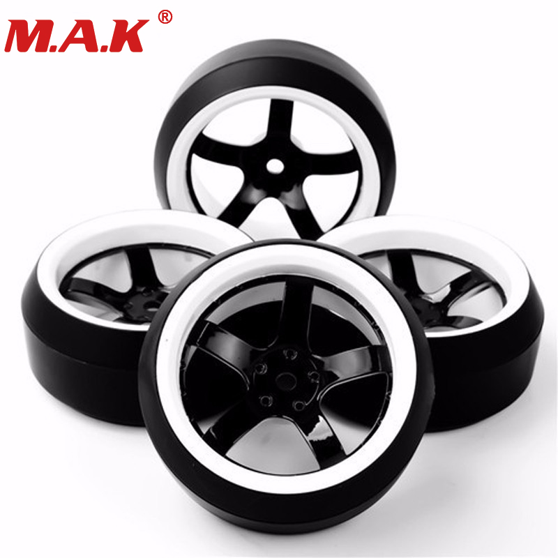 

4pcs/set 12mm hex 0 degree RC drift tires tyre wheels&rims fit for HPI 1:10 RC car parts accessory accessories, Black