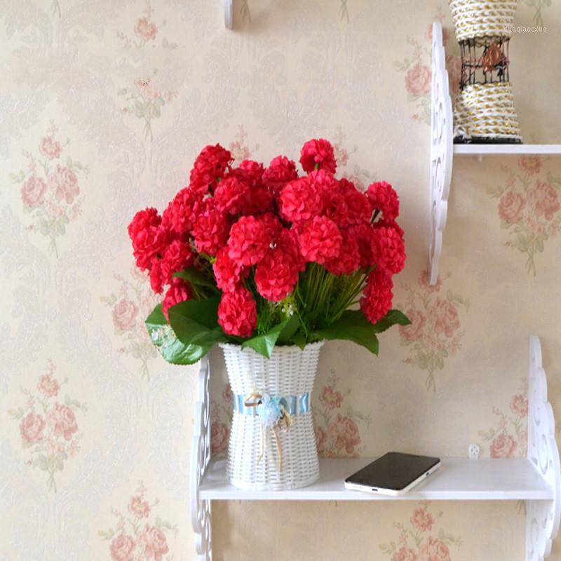 

5pcs/lot Artificial Hydrangea Bouquet Flower Silk Flowers with Stem for Home Wedding Decoration Bridal Gift Cheap Fake Flowers1, White