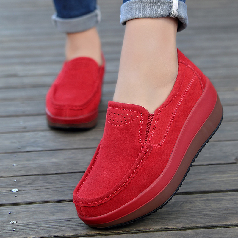 

2021 The New Woman Suede Leather Women's Shoes Qo27, Gray.