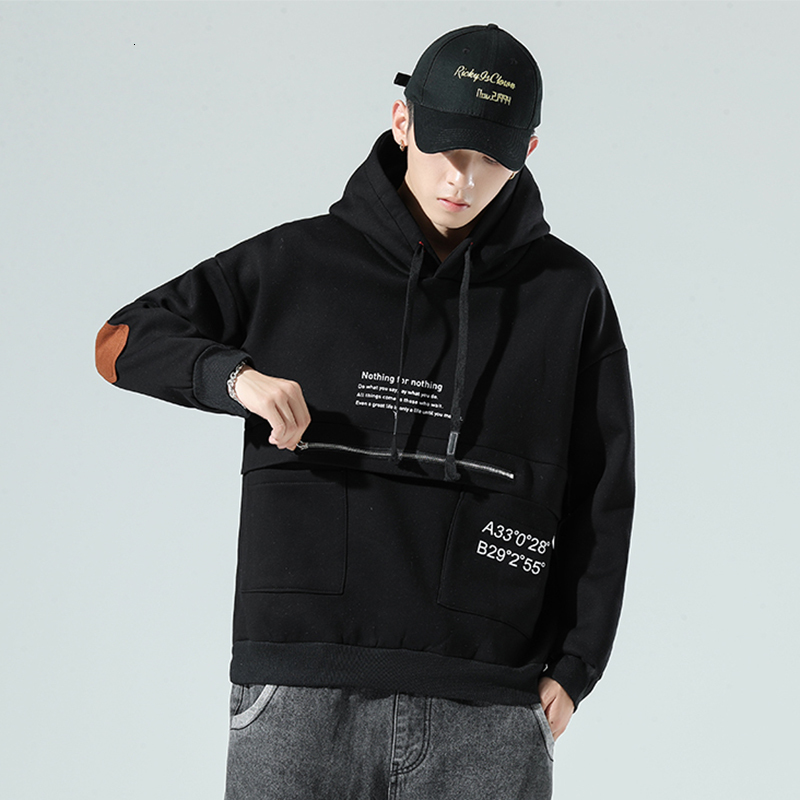 

2021 Casual New Men's Classic Hip Hop Hoodies Sweatshirts Streetwear One Piece Brand Black Grey Q153, Wy105 4