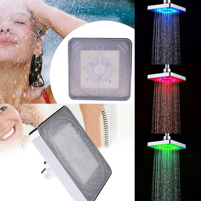 

40# Romantic Automatic 3-Color LED Shower Head Facut Adjustable Home Bathroom Adjustable Home Bathroom Accessories Sets