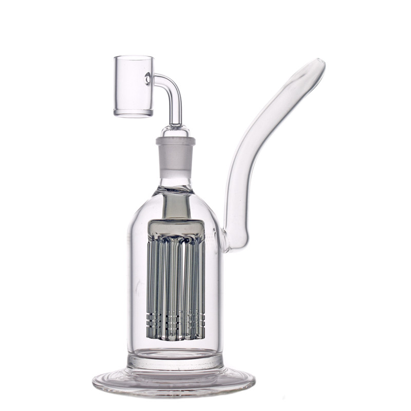 

8inch Glass beaker bong 8 arm tree perc Super filtration honeycomb water bongs recycler dab rigs hookahs with quartz banger nail