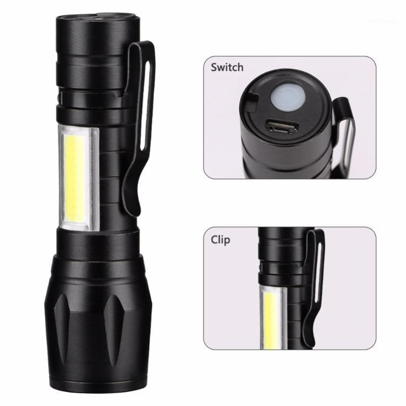 

USB Rechargeable LED XPE COB Camping Light 3 Lighting Mode Flash Light Waterproof Lamp Zoomable Night Lighting Touch1