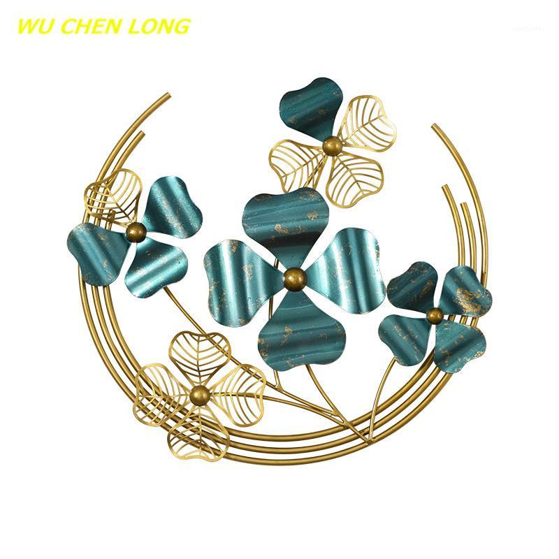 

WU CHEN LONG WROUGHT IRON FOUR LEAF CLOVER ART LUXURY WALL HANGINGS CRAFTS HOME LIVING ROOM WALL MURAL DECORATION R55761
