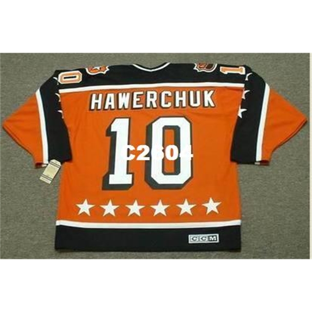 

Men #10 DALE HAWERCHUK 1984 Campbell "All Star" CCM Vintage RETRO Hockey Jersey or custom any name or number retro Jersey, Orange
