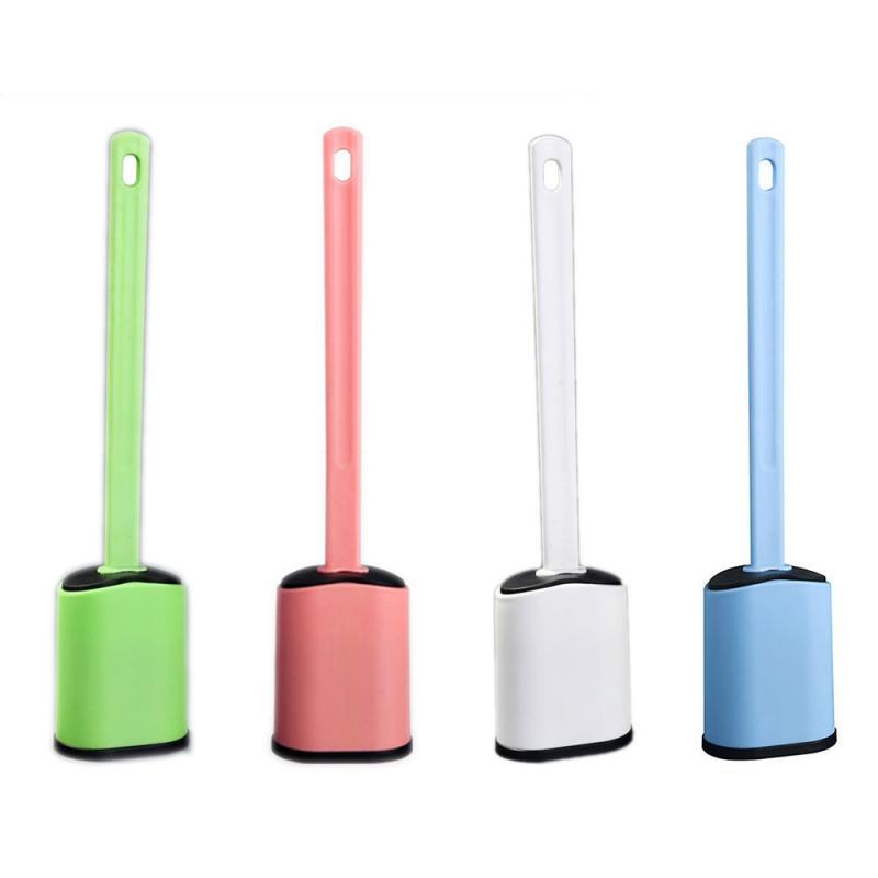 

Silicone Toilet Brush Soft Bristle Wall-mounted Bathroom Toilet Brush Holder Set Clean Tool Durable Cleaning Bathroom Tool
