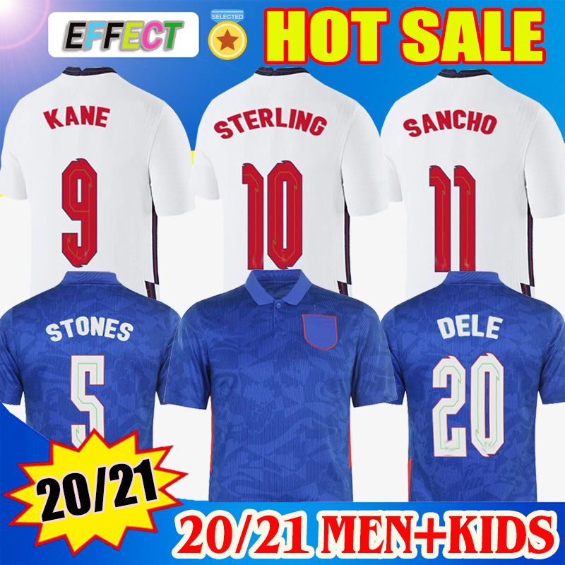 

2020 Thailand KANE Soccer Jersey 2021 STERLING VARDY RASHFORD DELE 20 21 National Teams Football Shirt men + Kids socks kit uniforms, Home white kids