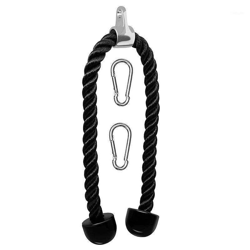 

70cm Triceps Rope Pull Down Cord Heavy Duty Rope with Two Carabiner for Home Gym Bodybuilding Exercise Workout Fitness1