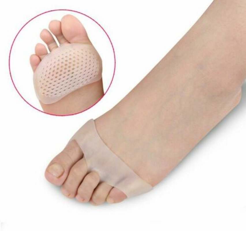 

Front Foot Pad Elastic Open Toe High Heel Silicone Gel Insoles Toes Feet Pads Protection Care Tool Shoes Slip Resistant Cushions Pain Support, White;pink