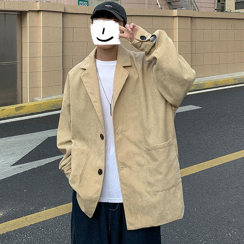 

Spring 2021 Suits and Autumn New Small Coat in Savage Mark Youth Men's Clothes TREB, Khaki.