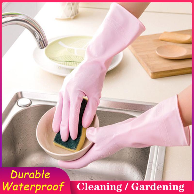 

1Pair Waterproof Rubber Latex Gloves for Dish Washing Laundry Flexible Unbreakable Housework Home Dining Kitchen Accessories
