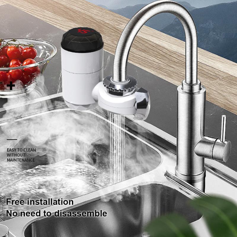 

Electric Heating Faucet Instant Heating Water Heater Faucet With LCD Temperature Display For kitchen Bathroom Accessories