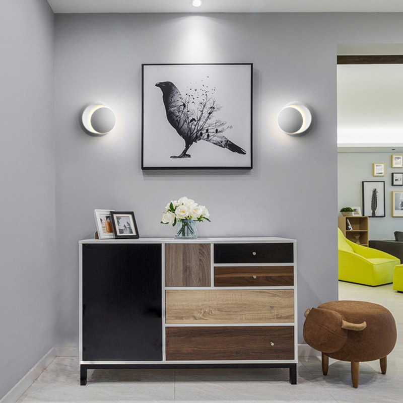 

Modern simple LED wall lamp 360 degree rotatable lighting indoor and outdoor bedroom corridor bedside staircase
