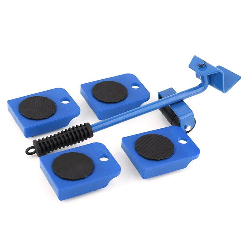 

Heavy Furniture Mover Tool Set Heavy Stuffs Moving Tool Furniture Transport Lifter 4 Wheeled Mover Roller+1 Wheel Bar Hand Set