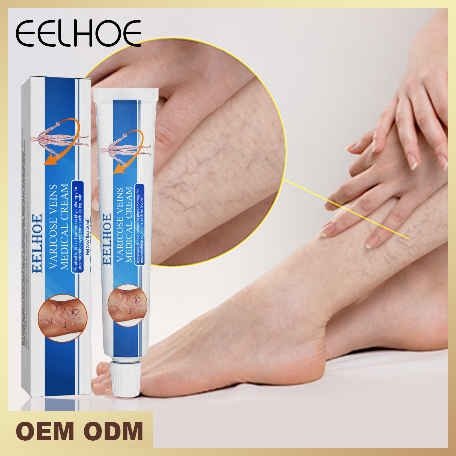 

Free freight EELHOE OEM ODM Vein massage cream soothes choroid vein massage varicose relief cream leg blood vessel bulge pain cream