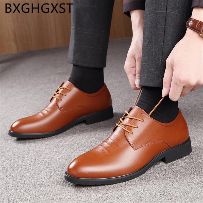 

Office Shoes for Men Italian Dress Designer Shoes Men Formal Brown Dress Coiffeur Elevator for 2020 Zapatos De Hombre1, No elevator shoes