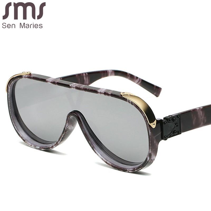

Sunglasses One Piece Square Retro Women Glasses Women/Men Oversized Mirror Feminino