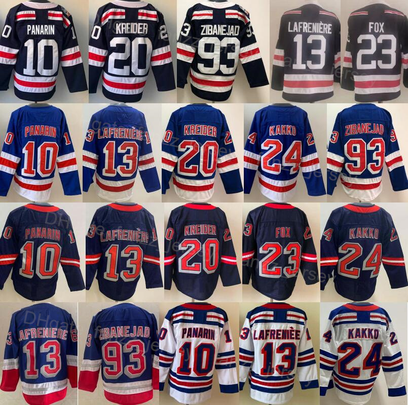 

Men Reverse Retro Hockey 10 Artemi Panarin Jersey 93 Mika Zibanejad 24 Kaapo Kakko 20 Chris Kreider 23 Adam Fox 13 Alexis Lafreniere Winter Classic Sewing YouQiBing, Blue