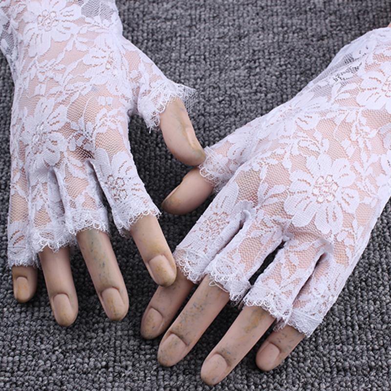 

Lace Gloves Sun Screen Goth Party Sexy Dressy Women Lady Lace Gloves Mittens