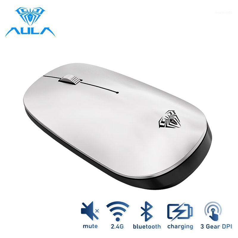

AULA SC800 Wireless Mouse Bluetooth USB 2400DPI 2.4GHz Optical Mute Ergonomic Portable Ultra-Thin Cordless Mice for Home Office1