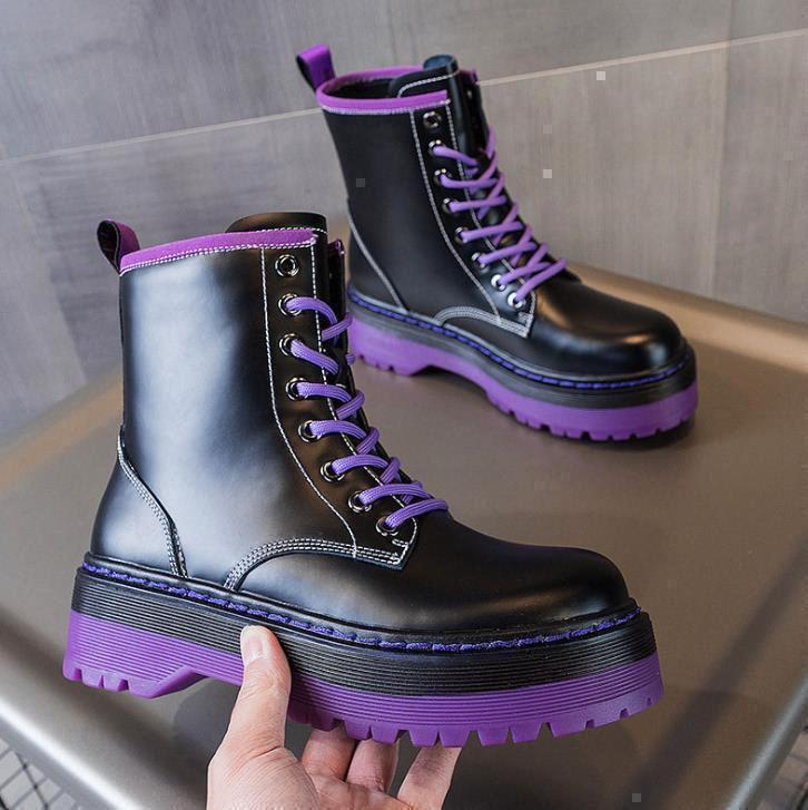 

2021 fashion women boots Platform Suede Leather Plain Black High Low sole Boots heavy best classic shoes sneakers Boot 35-403df6#
