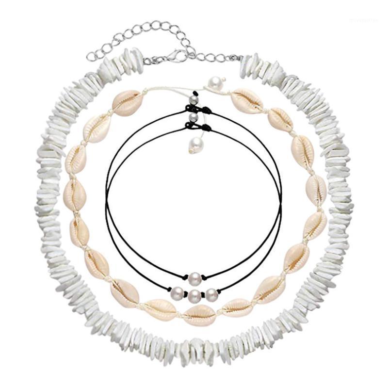 

Shell Necklace Pearl Choker Hawaiian Seashell Necklace Women Choker Set Adjustable Cord Collares De Moda 30JUL231