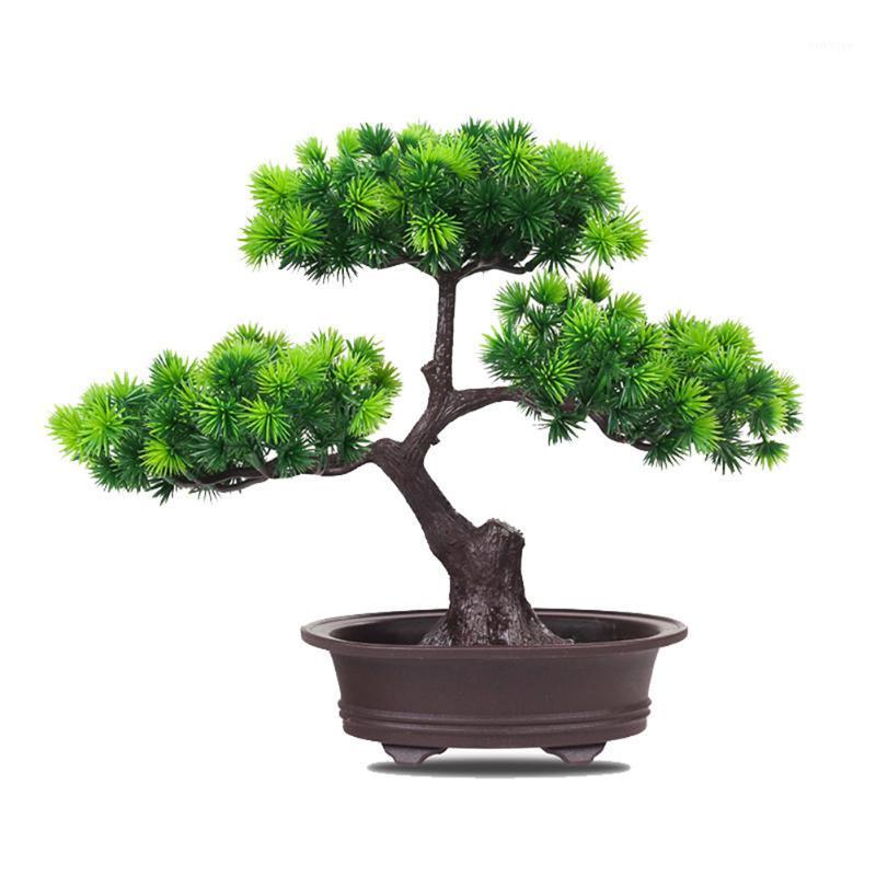 

Simulation Bonsai Welcoming Pine Potted Green Pine for Home Decorations Desktop Ornament Artificial Decorations FP81, 1pcs