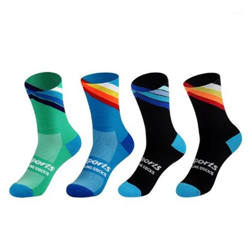 

Men Women Cycling Socks for Bike Sports Socks Compression Breathable Running1, Beige