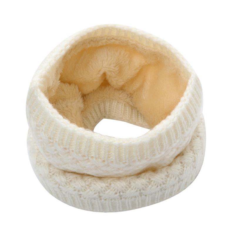 

25# Women Winter Warm Neck Gaiter Scarf Fashion Thicken Solid Knitted Imitation Cashmere Ring Scarves Ladies Soft Warm Snood