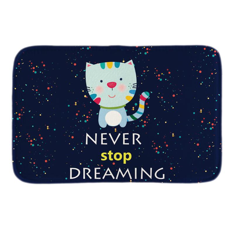 

Cute Cat Printed Home Welcome Doormat Flowers Decor Door Mats For Living Room Soft Short Plush Fabric Indoor Outdoor Floor Mat, Drcat145a