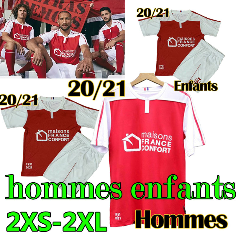 

2020 21 Stade de Reims maillot de foot soccer jerseys CAFARO KONAN DIA FOKET CHAVALERIN ZENELI TOURE Men Kids hommes enfants football shirt, Home s-2xl