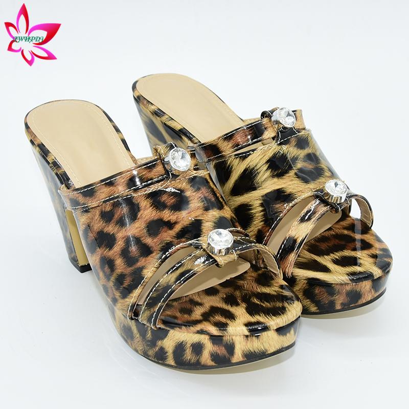 

Classics Style African Women Shoes in Yellow Leopa Color African Women Shoes For Party Slingback Sadals High Quality For Wedding, Black