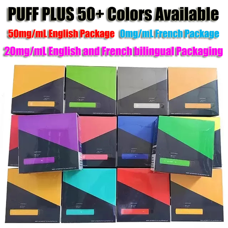 

0% 2% 5% Puff Plus 800 Puffs Dispoable Vape Bold 50 Electronic Cigarette With 3.2ml Prefilled Pod 550mAh Battery 20 Flavors In Stock 20mg E Cigs