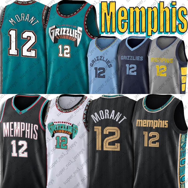

12 Ja Morant Jersey Memphises Jersey Jaren 13 Jackson Jr. Jerseys 2021 City Throwback To Vancouver Retro Uniform, New jersey