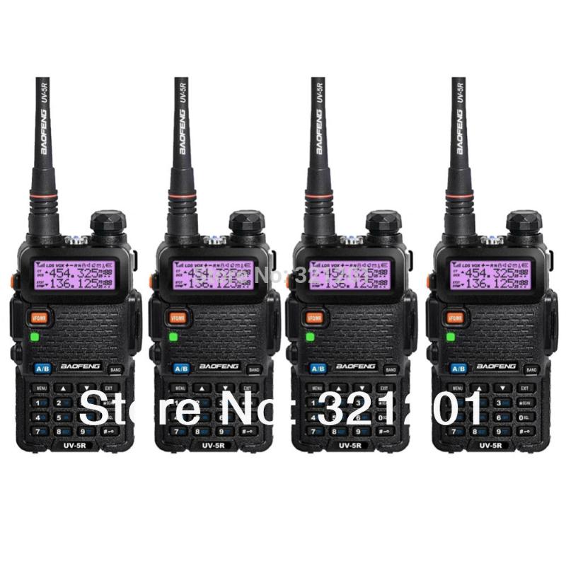 

4-Sets New Baofeng UV-5R Walkie Talkie VHF/UHF 136-174/400-520MHz Two Way Radio