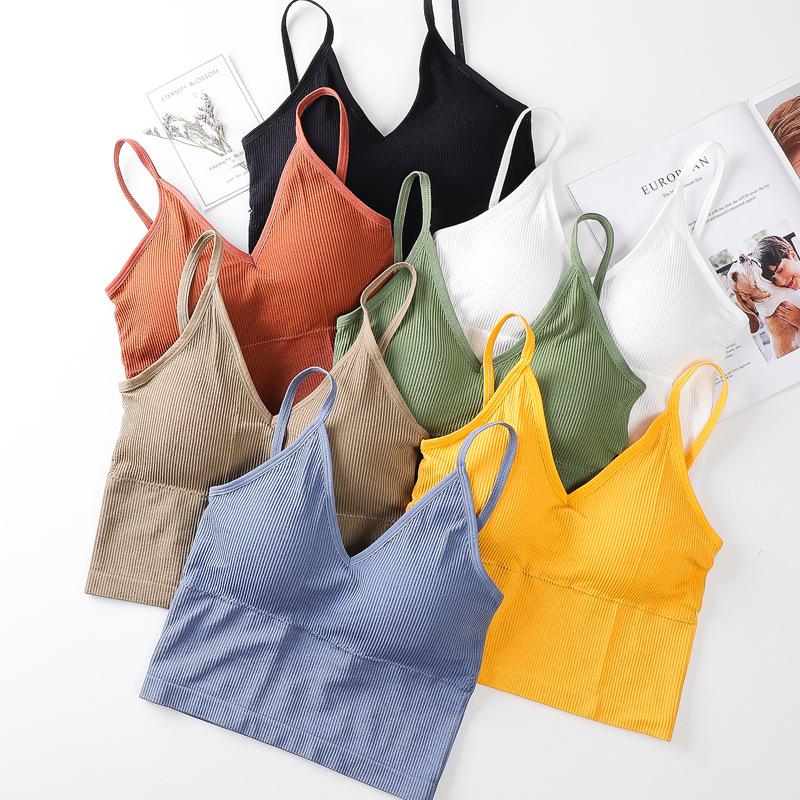 

Sexy Women's Seamless Tank Top Female Vest Comfort Seamless Underwear Sleeveless Camis Top Female Camisole Femme, Khaki
