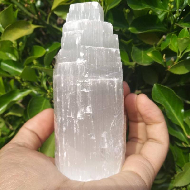 

SELENITE White Gypsum Skyscraper Castle Towers Gypsum Crystal Point1