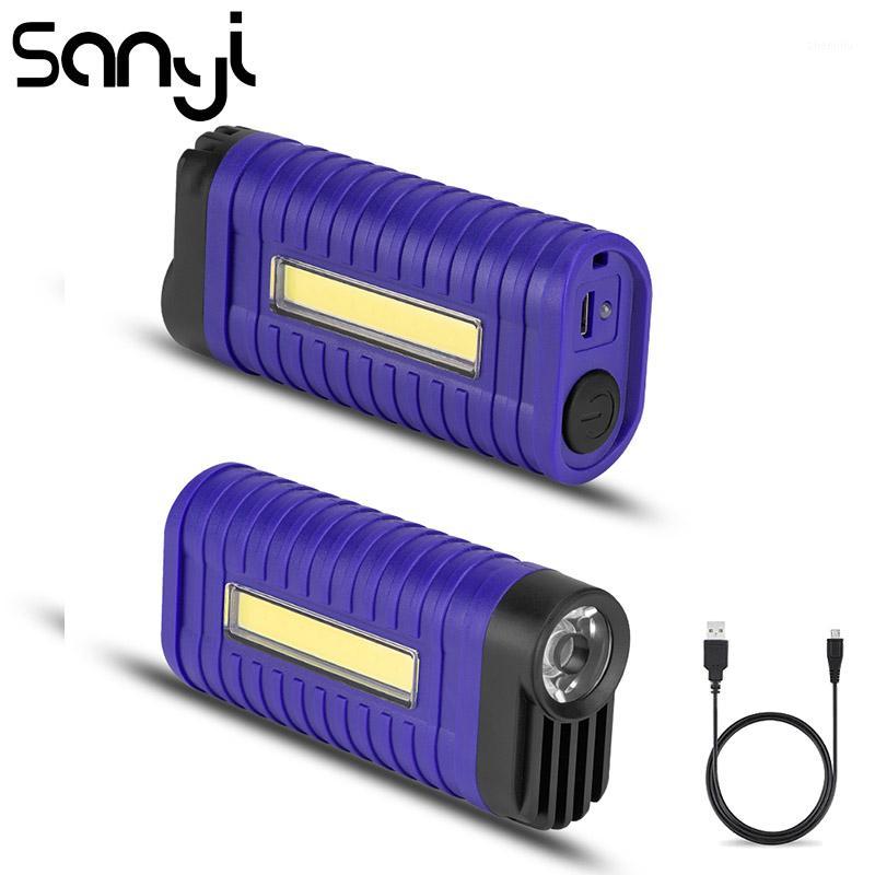 

SANYI 2 Modes Portable Lamp 3800 Lumen USB Rechargeable Built-in Battery LED COB Torch for Camping Hunting1